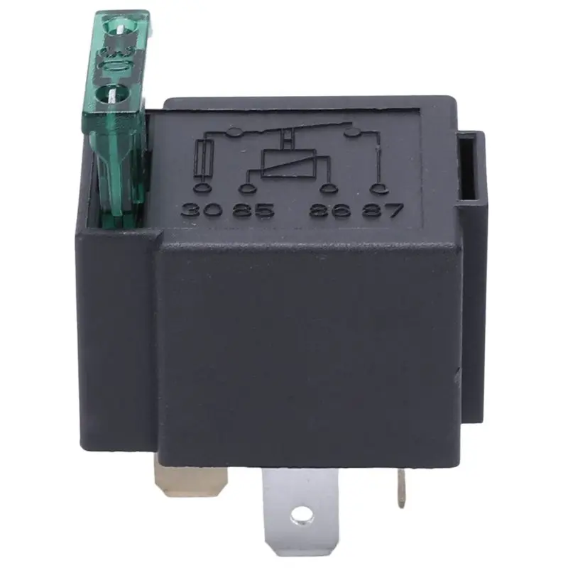 HOT-Fused On/Off Automotive Fused Relay 12V 30A 4-Pin Normally Open Car Bike black SPNO relay with 4-pins and | Обустройство дома