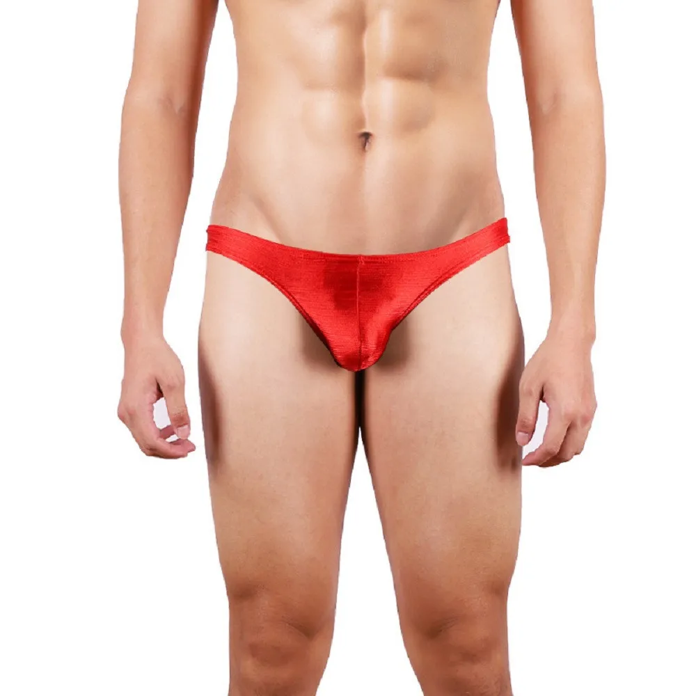 

Sexy Gay Mens Briefs Thong Panties Mens Satin Sissy Extroic Lingerie Soft Shiny Bikini G-strings Underwear Soft Underpants