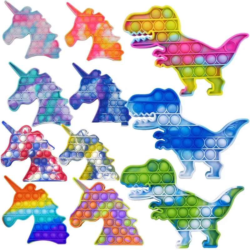 Единорог MSXF жарко пуш ап пузырь Непоседа куб игрушки для взрослых игрушка снятия