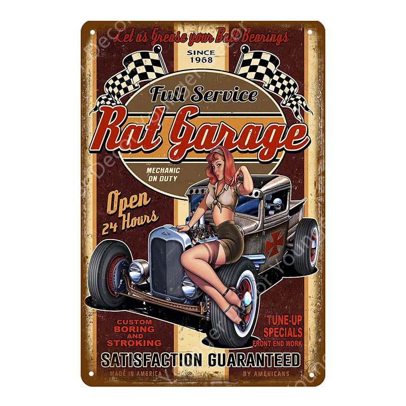 Hot Rod моторное масло металлические знаки папа гаражный Декор Автомобиль мотоциклы табличка для бара паба домашняя декоративная тарелка винтажный художественный плакат YI-054 - Цвет: YD4456I