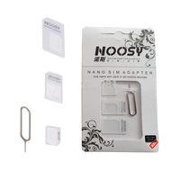 noosy nano 4 in 1 micro sim card adapter connector holder kit with eject pin key retail package for iphone 55s66ssamsung
