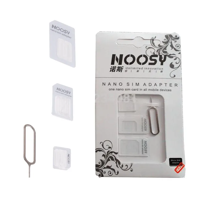 Noosy Nano 4 в 1 микро SIM карта адаптер Разъем Держатель комплект с извлекающим штифтом