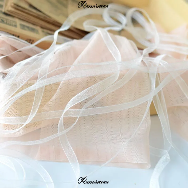 Высококачественная шифоновая лента с кружевной отделкой 5 м материал ручной