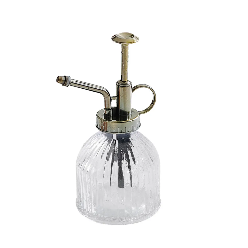 High Quality 7oz Retro Glass Plant Flowers Spray Bottle Embossed Manual Pressing Watering Can Garden Tool FN50 | Дом и сад