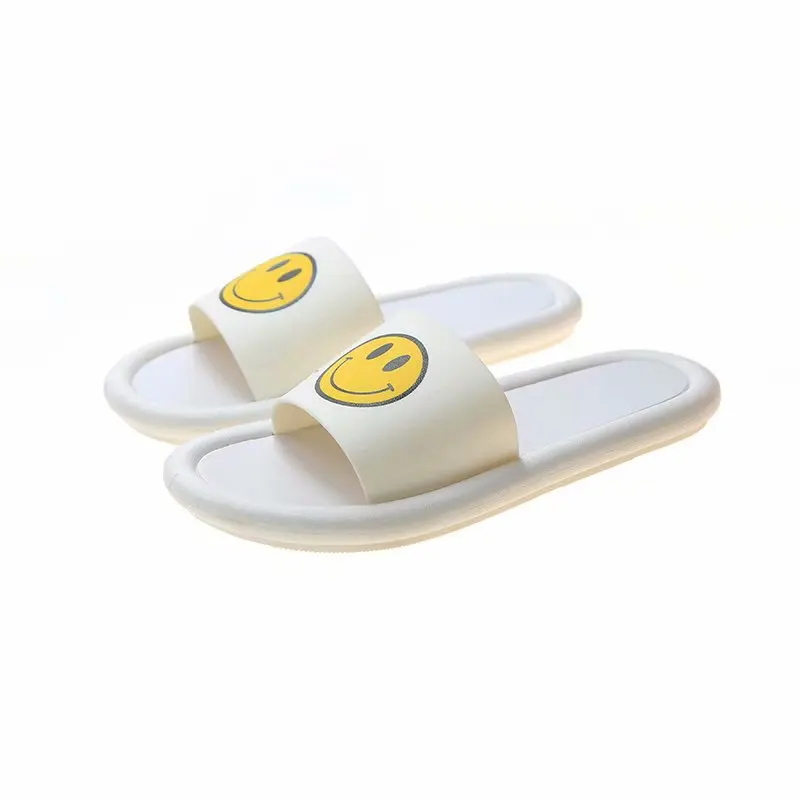 

Flip-flop smiley face/Duck/Flower slippers female summer couple beach shoes soft sole household bathroom non-slip sandals women