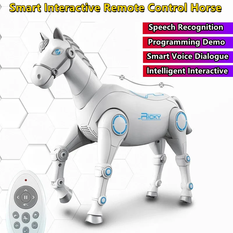 

Интеллектуальное Программирование RC Механическая лошадь голосовой диалог история музыки сопровождение Интерактивная Веселая Игра ходьба электрическая игрушка пони