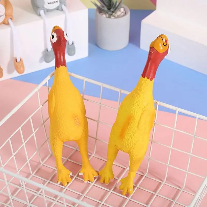 

Screaming Chicken Dog Toy Squeeze Sound Pet Cat Toy Dogs Latex Toys