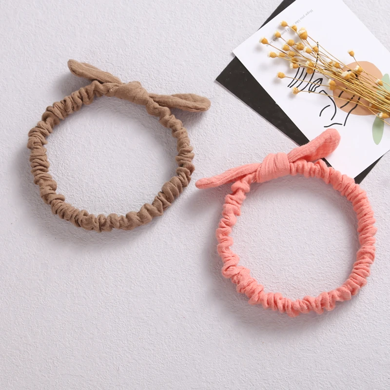 Повязка на голову детская хлопковая с кроличьими ушками | Детская одежда и обувь