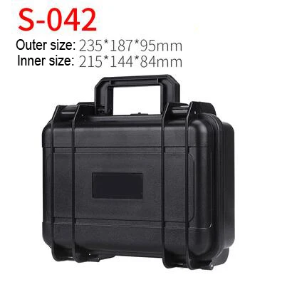 235x187x95mm S-042 Чехол для инструмента ударопрочный чехол для полета защитный противоударный водонепроницаемый чехол для инструмента чехол для камеры с пенопластом - Цвет: 235x187x95mm S-042