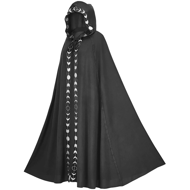 Женская Длинная накидка Goth размера плюс 5XL плащ в стиле панк с капюшоном