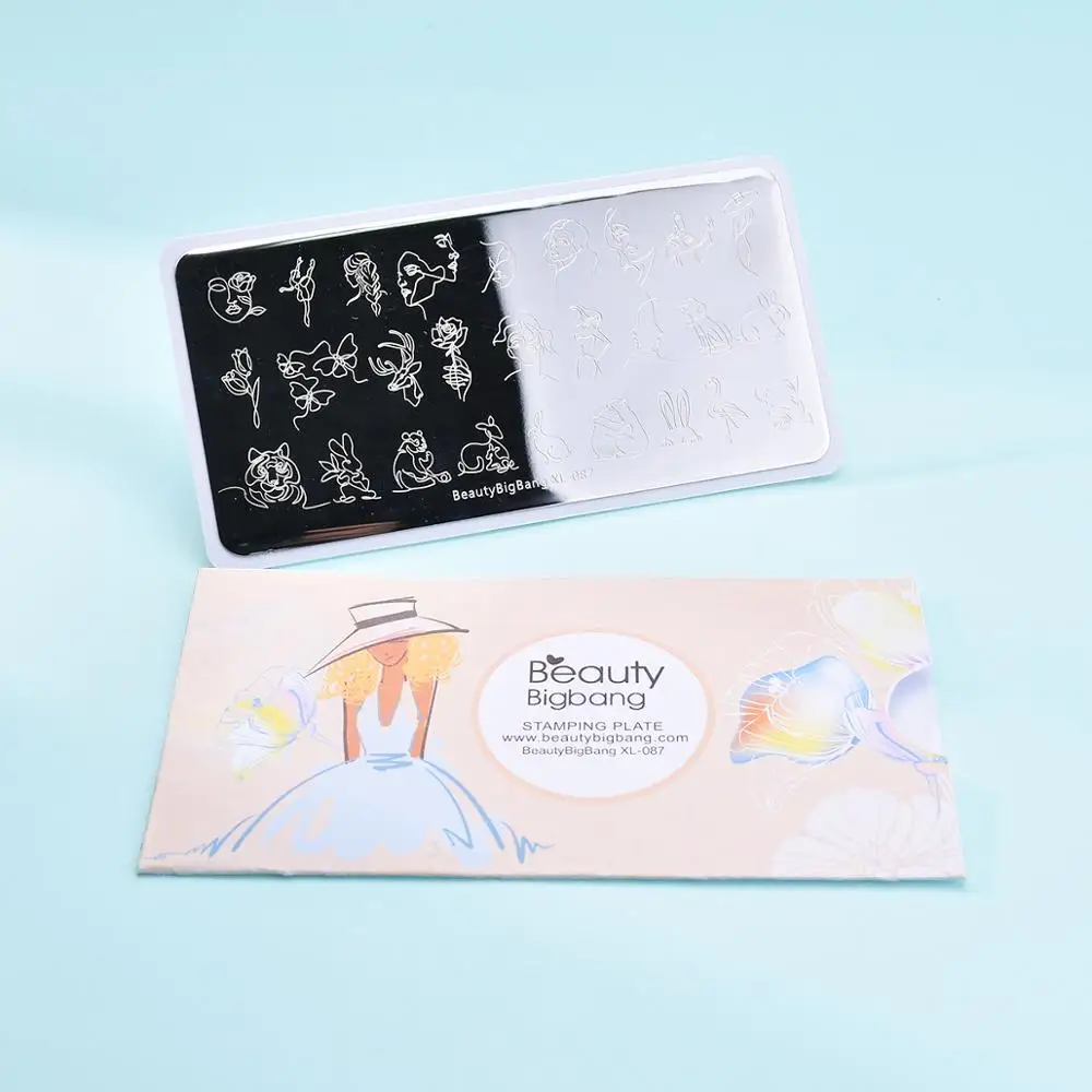 BEAUTYBIGBANG 6*12cm Nail Stamping Plates Template Flower Animal Pattern Stamp Art Image | Красота и здоровье