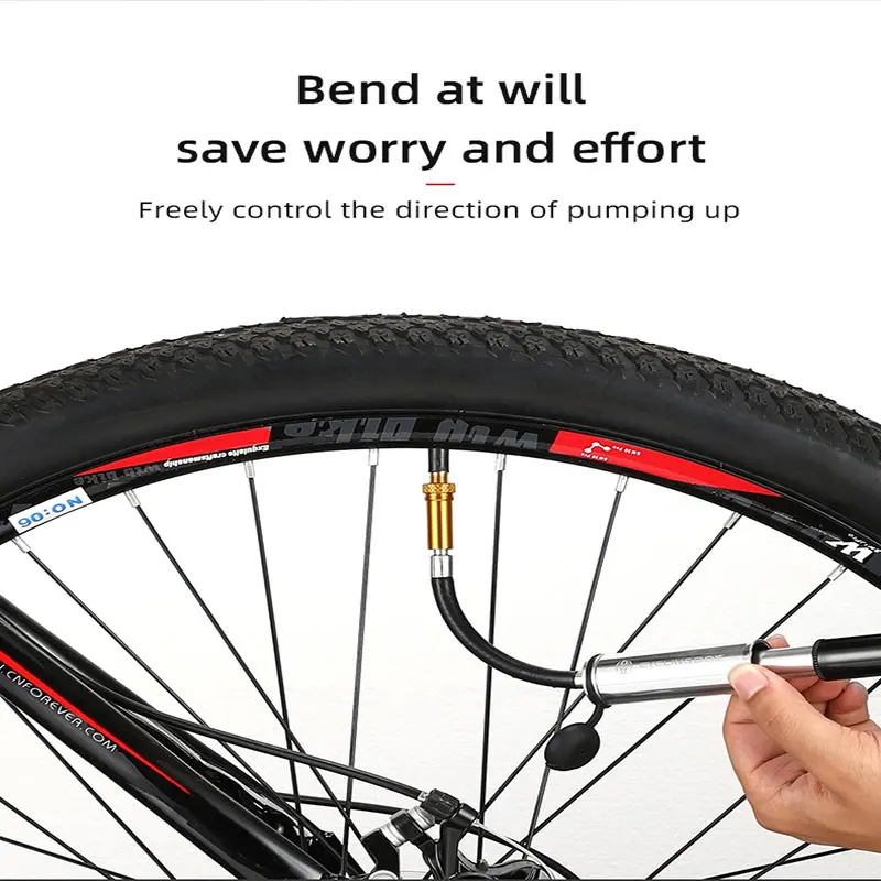 

Aluminum Alloy Mini Portable Bicycle Air Pump Mountain Bike Inflatable Tube Cycling Tire Inflator