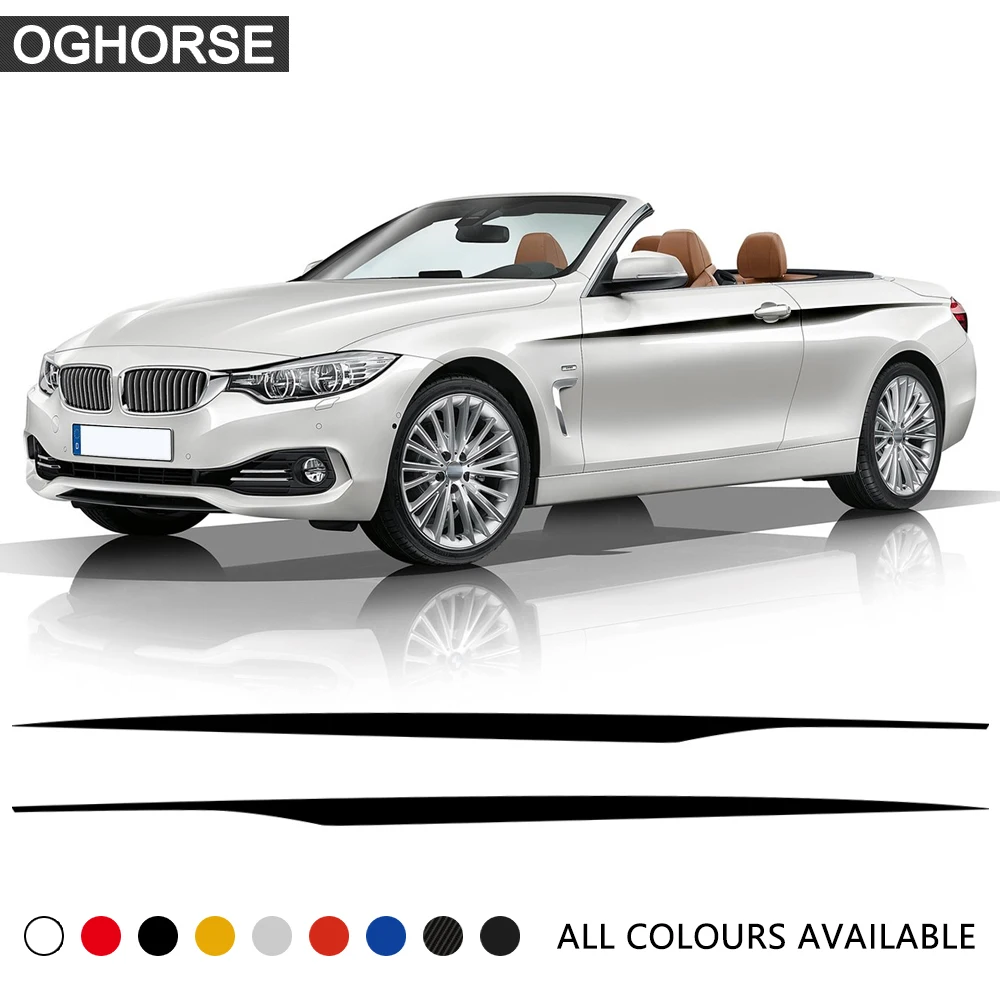 M эффективные дверные боковые полосы талия наклейки для BMW 4 серии F32 F33 420i 428i 435i