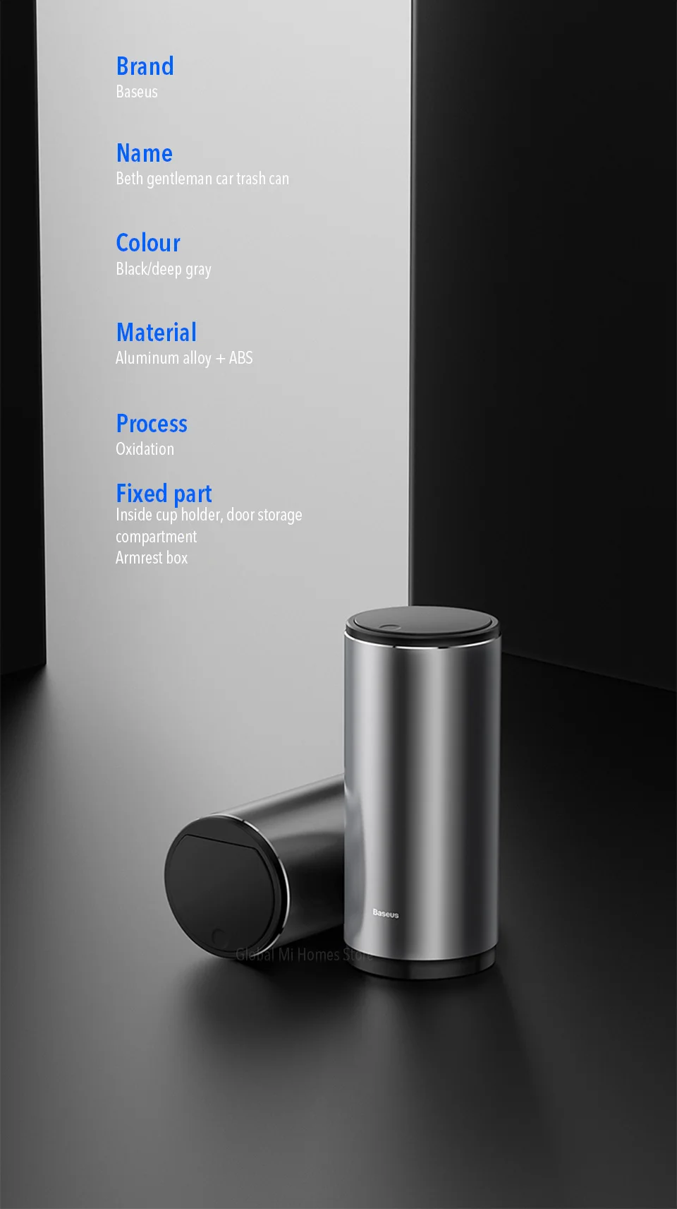 Xiaomi Youpin BASEUS мусорное ведро, мешок для мусора, мини-Инновационный складной, многофункциональные сосуды в автомобиле
