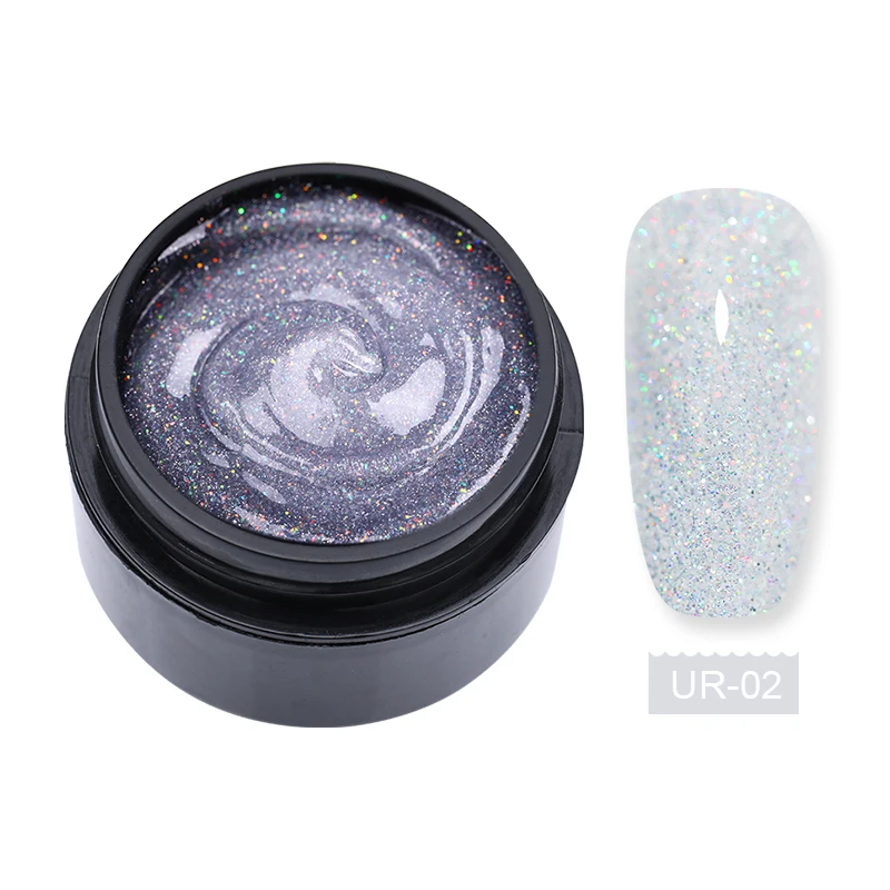 Glitter2 UR SUGAR 15 мл сверкающий Удлинительный УФ-гель лак мерцающий высокая твердость удлиннение ногтей художественные советы инструменты строительный УФ-гель лак - Цвет: Glitter2