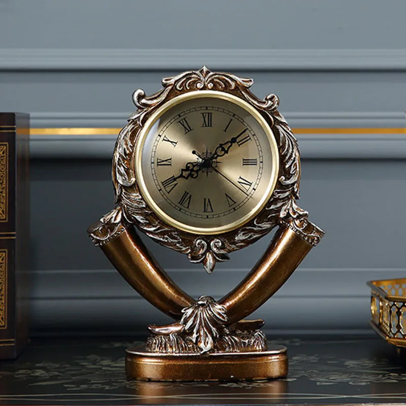 Европейские настольные часы в стиле ретро для гостиной домашний декор