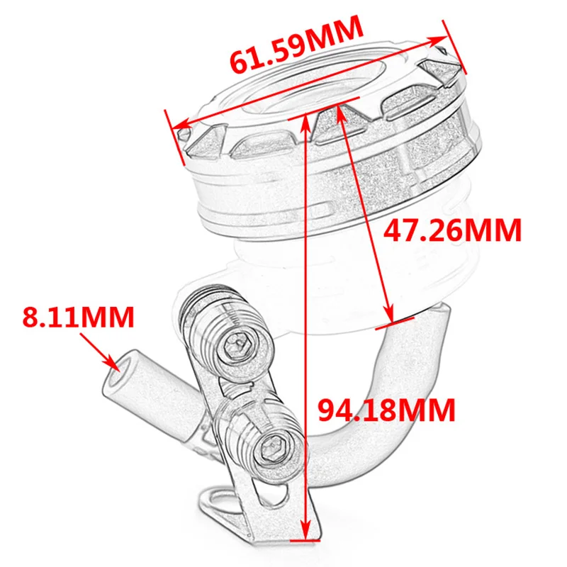 Cnc мотоциклетный бачок тормозной жидкости для переднего колеса бак сцепления