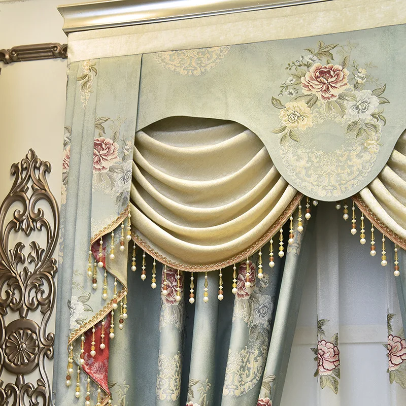 European High Precision Relief Jacquard Shading Curtains for Living Dining Room Bedroom. | Дом и сад