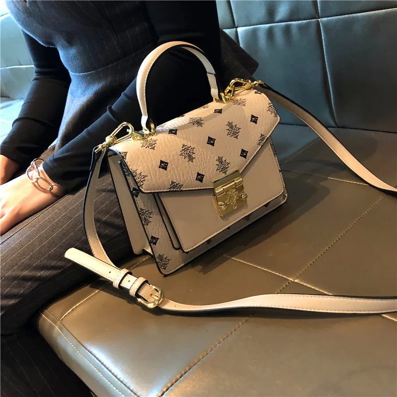 

Genuine Leather Bag Women's New Fashion Shopping Shoulder Portable Messenger Bag High Quality Small Square Bag Women Handbags