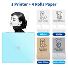 Мини-принтер Phomemo impresora M02, Термальный липкий прозрачный 53 мм принтер для печати бумаги, беспроводные принтеры для телефонов Android IOS