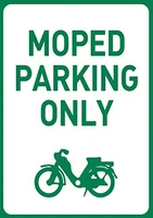 new metal aluminum sign moped parking only parking tin sign metal sign 8x12 inches