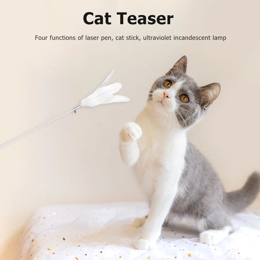 Палочка-игрушка для кошек палочка с перьями игрушечные интерактивные игрушки