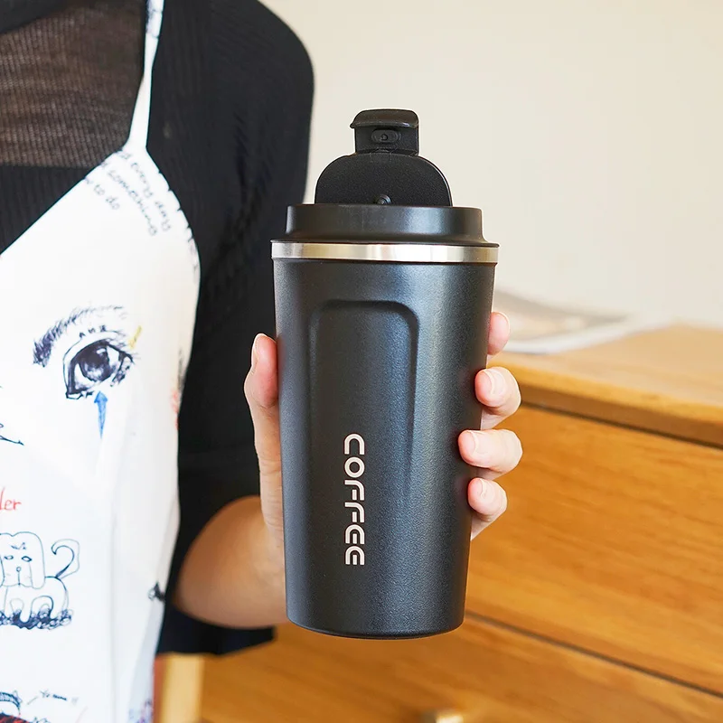 Двойная кофейная кружка из нержавеющей стали утолщенный большой автомобильный