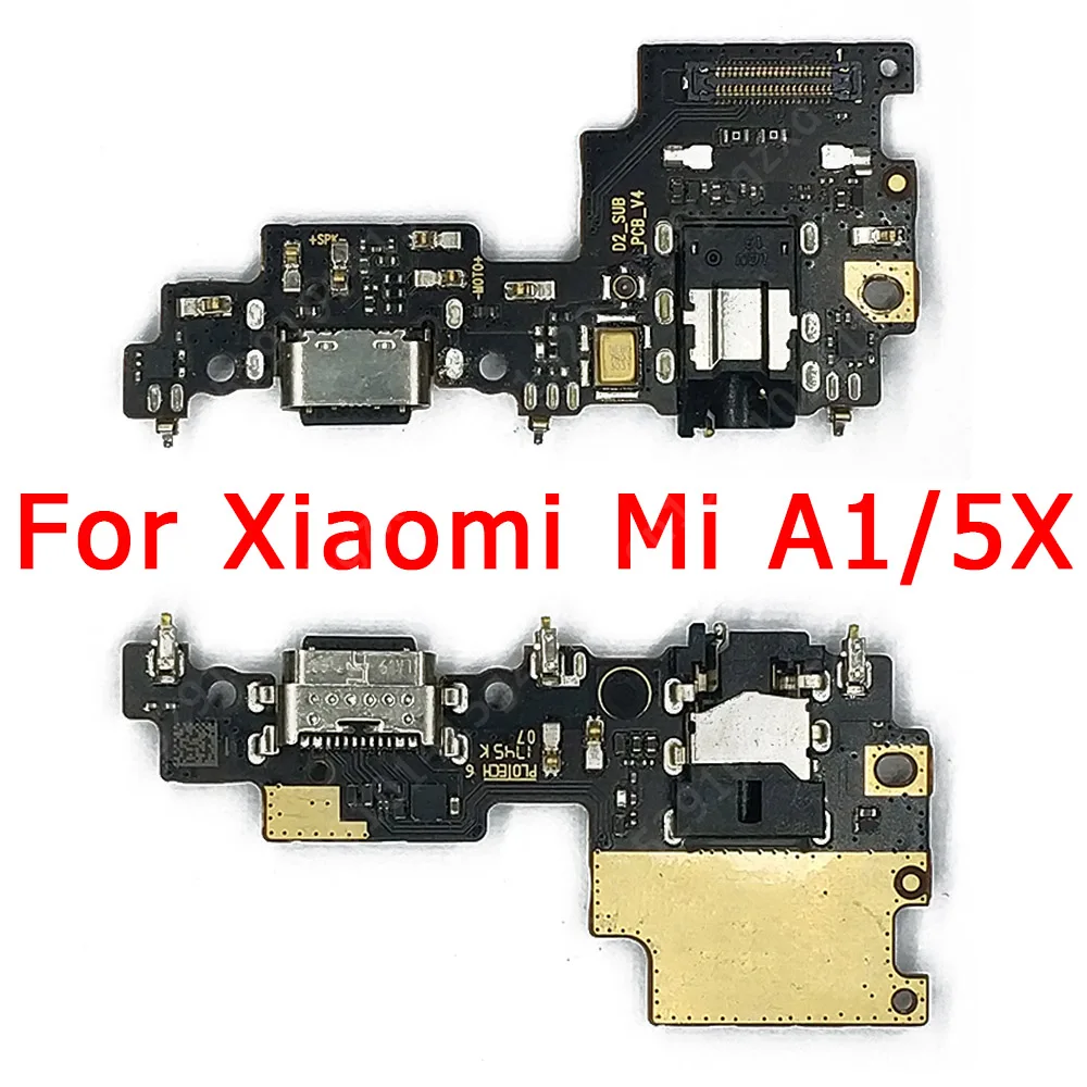 Оригинальная плата для зарядки Xiaomi Mi A1 5X USB разъем PCB док станция гибкий кабель