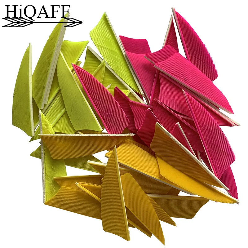 100 шт. Hi-Q стрелы для стрельбы из лука лопасти 2 дюйма перо настоящий индейка режет