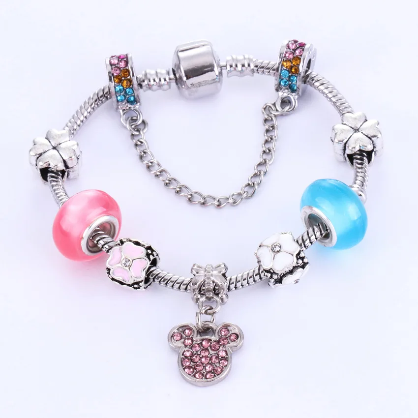 Дисней детская одежда с рисунком из мультфильмов Микки Маус и браслет женский