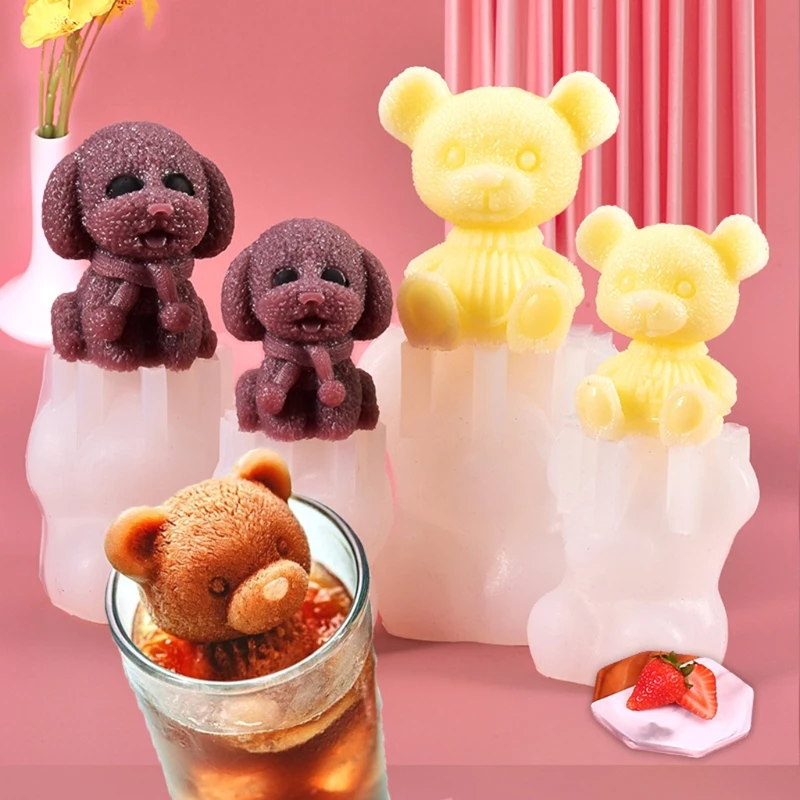 

3D Животные, ледяной шар, Искусственная елка, медведь, собака, фотоформа