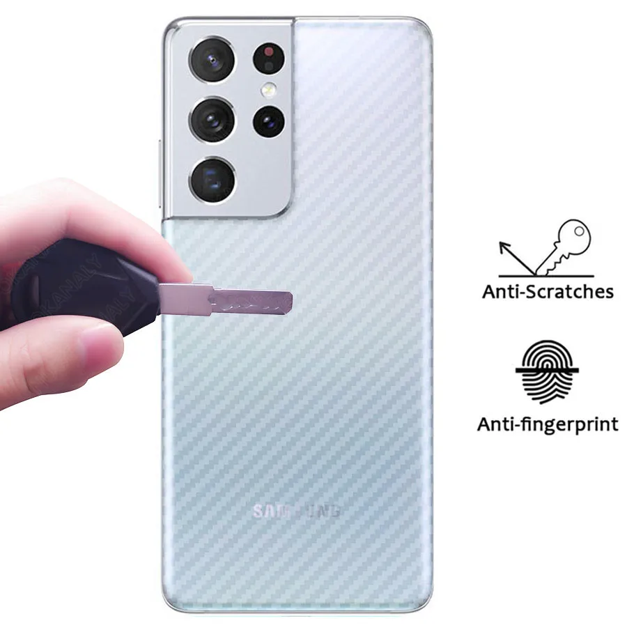 5Pcs Carbon Fiber Back Screen Protector Film for Samsung Note 8 S8 9 S9 10 S10 20 S21A72 A52 A32 A02 A12 4G 5G Lite Plus Ultra