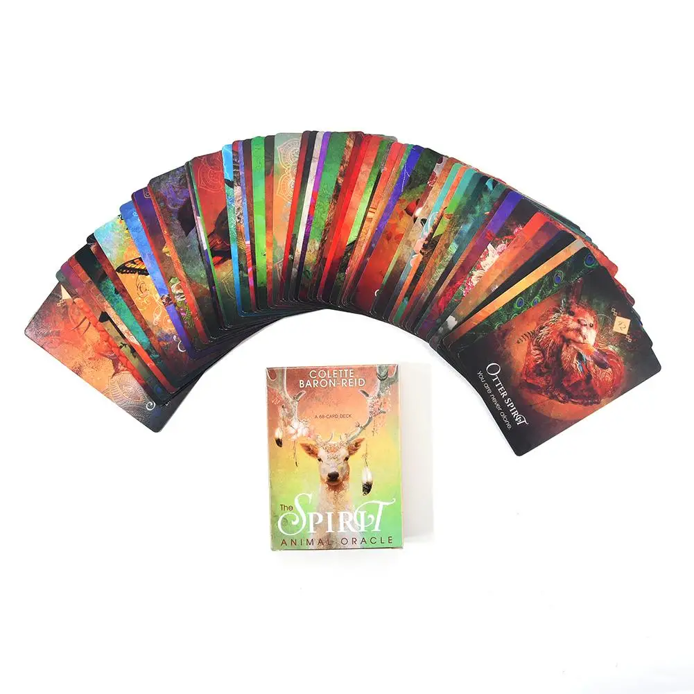 68PCS Tarot Cards For The Spirit Animal Oracle The Spirit Animal Oracle Board Game For Party Time Playing Card Games