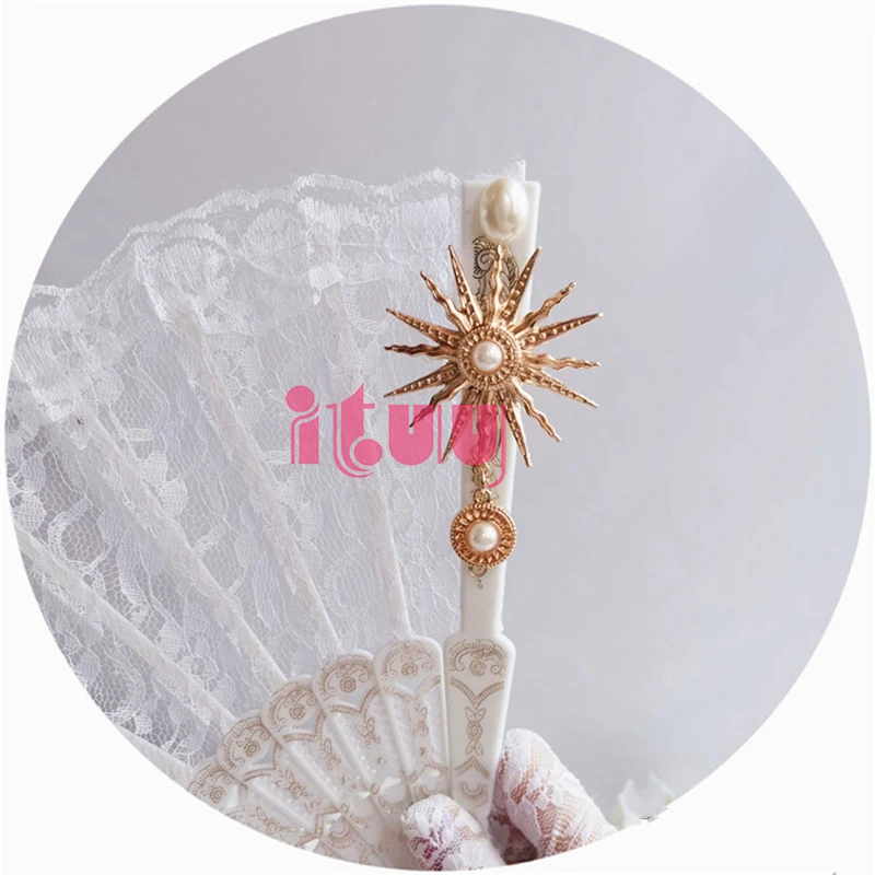 Ручной работы в стиле винтаж готика черный белый кружевной с золотым подкладом