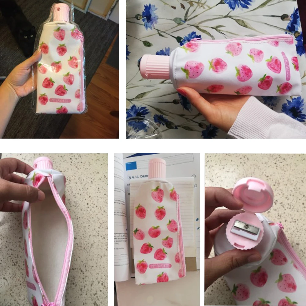 Чехол для карандашей и точилки зубная паста с ароматом клубники цветов 1 шт |