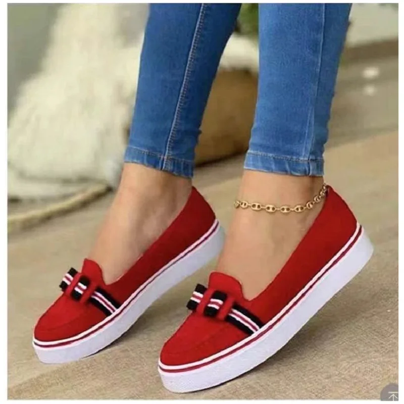 

Women Fashion Platform Shoes Casual Sneakers Ladies Canvas Breathable Slip On Vulcanized Shoes Platform Female Flat Shoes Hot