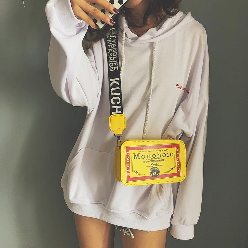 Новое поступление 2019 корейские модные сумки через плечо контрастная сумка