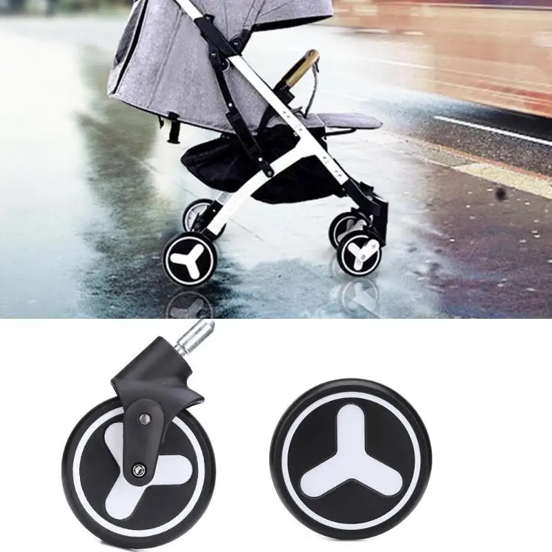 Baby Cart Wheel Original Stroller Accessories Excellent PU Rubber Leather Front Rear Wheel Trolley Suitable for Yoya Plus 3 Pram