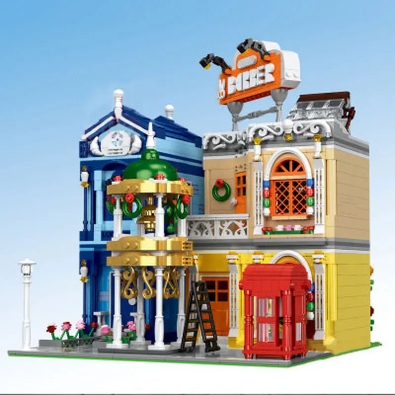 

MOULD KING 16001 11003 11004 16031 Creative Streetview Series Collection Shop MOC Model Building Blocks Bricks Kids Toys Gift