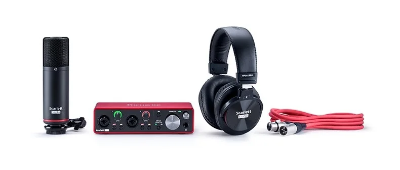 Focusrite Scarlett 2i2 Studio Pack 3rd Gen HP60 наушники CM25 микрофон MkIII USB профессиональный аудио