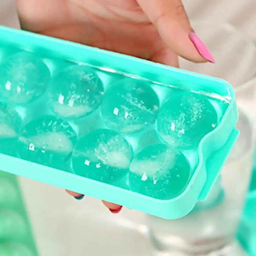 Высококачественная пластиковая форма для льда 14 ячеек круглая с гибким выпуском