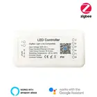 Умная Светодиодная лента Tuya RGB + CCT, RGBW, 6 контактов, Zigbee, дистанционное управление освещением, голосовое управление, умное светодиодное управление для Alexa Google