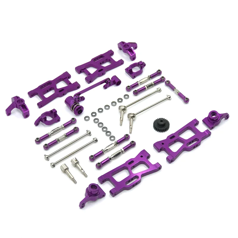 

WLtoys 124019 124018 144001 RC Car Spare Parts Metal Upgrade Kit Drive Shaft Pull Rod Swing arm steering cup C seat gear etc.