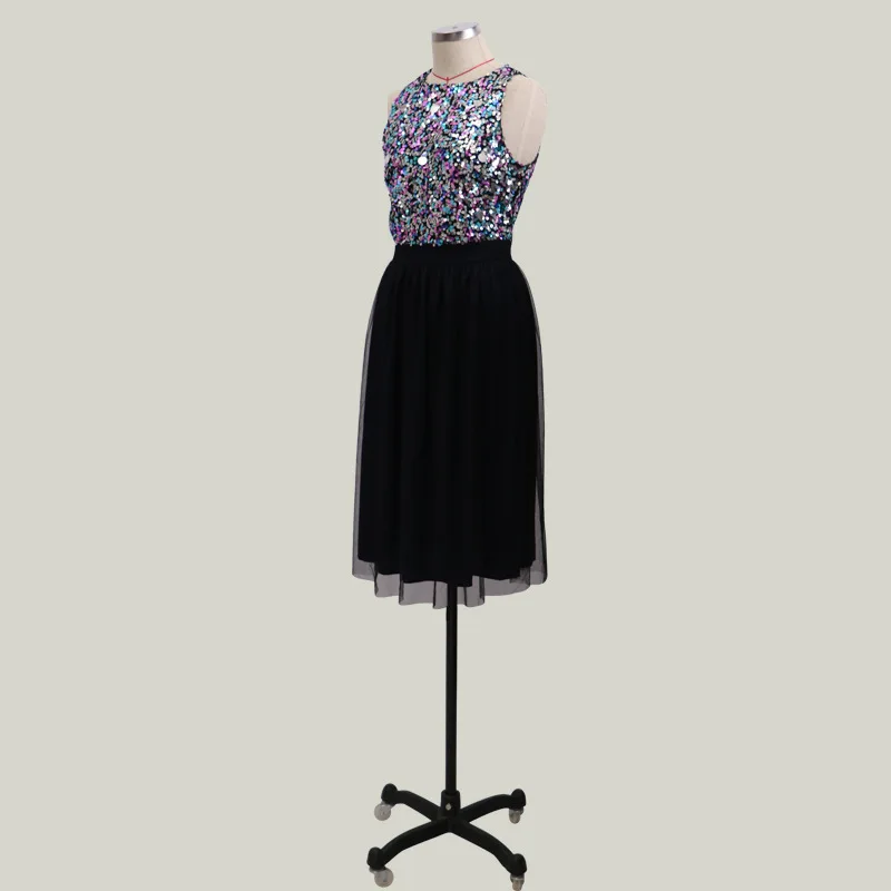 

2021 spring/summer new fashion women's dress sexy round neck sleeveless pearl princess skirt MIDI dress