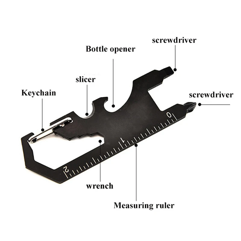 

Outdoor Multi-function Tool Card Opener Keychain With Multi-purpose Gadgets Outdoor Tools