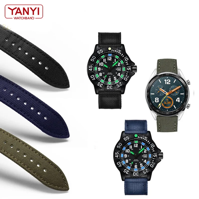 Нейлоновый ремешок для часов I-WC Seiko SKX007 SKX009 тканевый Прочный Спортивный мягкий