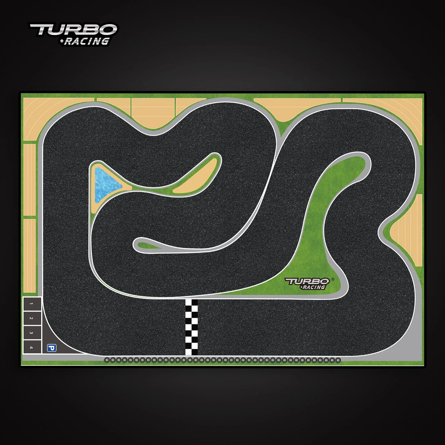 120 x 80 cm Mini Car Track  Fit for Different Scale RC Car Turbo Racing 1/76 Mini RC Car Race Track images - 6
