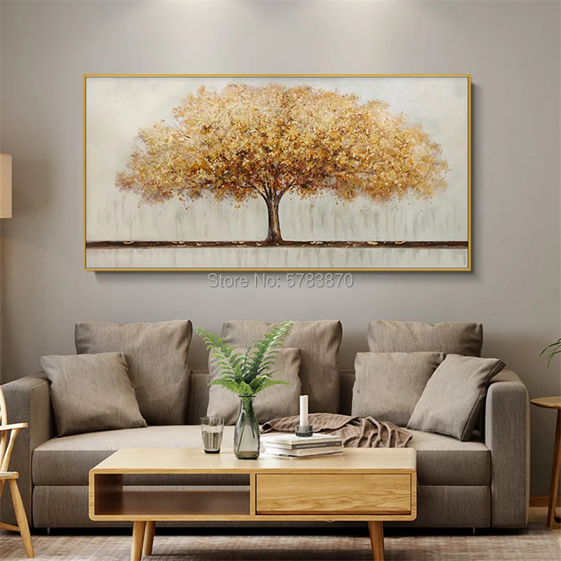 

Ручная роспись, высокое качество, абстрактная масляная живопись на холсте, Коричневые Желтые цвета, большая фотокартина для настенного иск...