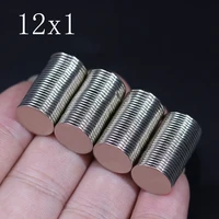 1050100200 pcs 12x1 neodymium magnet 12mm x 1mm n35 ndfeb round super powerful strong permanent magnetic imanes disc