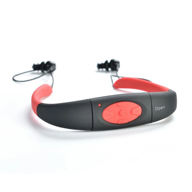 IPX8 водонепроницаемый 8 Гб подводный спорт MP3 музыкальный плеер шейные стерео наушники Аудио гарнитура с FM для дайвинга плавания 4 ГБ 8 ГБ
